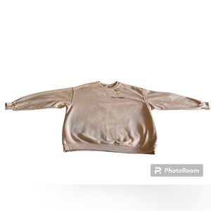 Medium comfy self love sweatshirt pastel pink front & back logo long sleeve